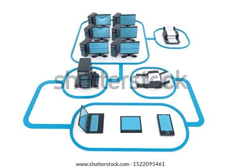 Computer Network Internet Concept Network Diagram 스톡 일러스트 1522095461