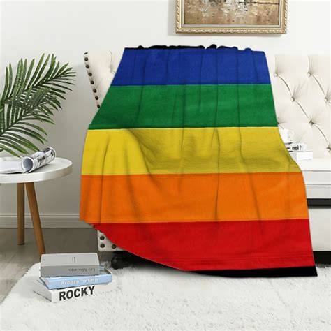 Aristuring Pride Throw Blanket Gay Pride Flag Blanket Super Soft