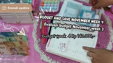 Budgeting November Week Evaluasi Budget November Week Cara