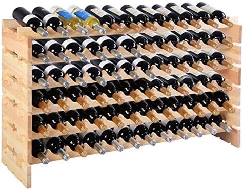 COSTWAY Cantinetta Portabottiglie Scaffale Per Vino Con Portabicchiere