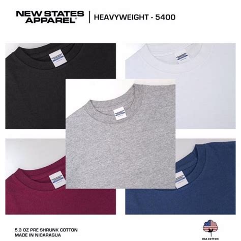 Jual Kaos Polos New States Apparel Nsa Heavyweight Cotton Combed