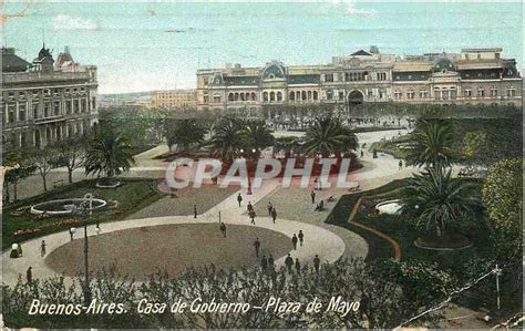 Carte Postale Ancienne Argentina Buenos Aires Cas De Gabierno Plaza De