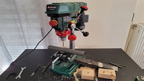 Parkside Bench Pillar Drill Ptbm E Testing Youtube