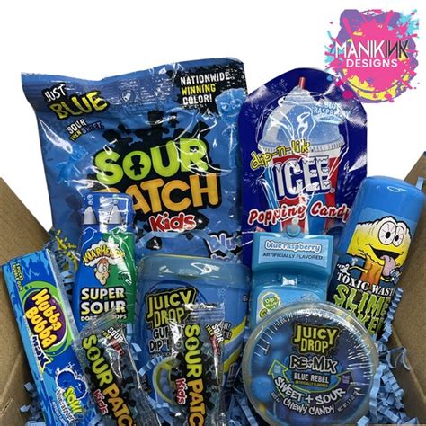 Blue Raspberry Favorites Candy Snack Pack Blue Razz Candy Etsy