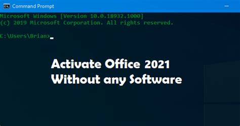 Microsoft Office 2021 Activator Cmd Activate Office 2021 Using Cmd