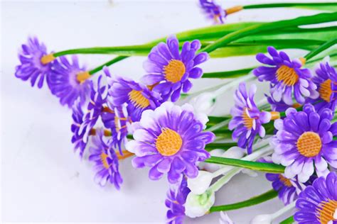 Искусственное растение - Ромашки мелкие фиолетовые, цена 51,8 руб ...