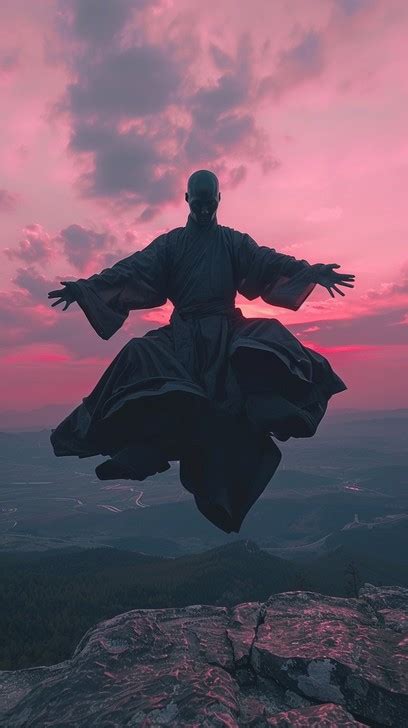 Free Levitating Monk Silhouette Image Download At Stockcake