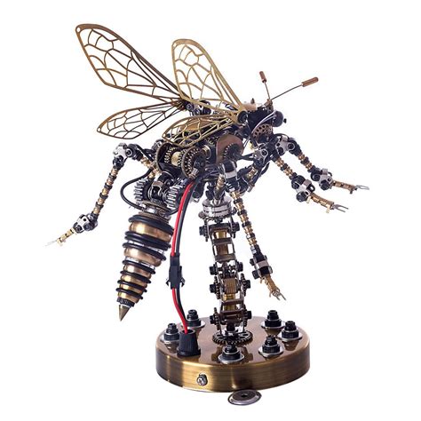 3D Metal DIY Mechanical Wasp Insects Puzzle Model Kit Assembly Jigsaw