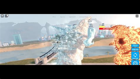 Roblox Kaiju Universe Frostbite Godzilla Vs Thermo Godzilla Youtube