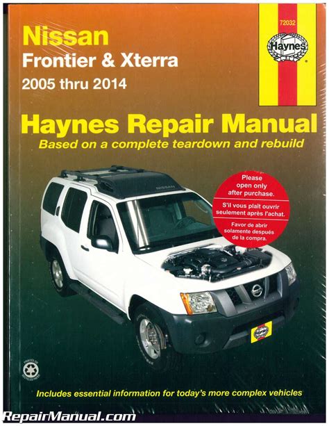 Haynes Nissan Frontier Xterra Suv Repair Manual