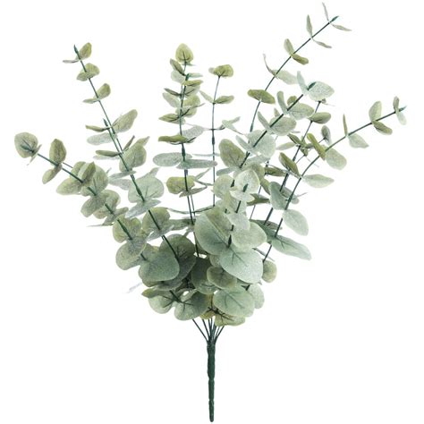 22x15 Gr Eucalyptus Bush Glit At Home Green Glitter Bush Eucalyptus