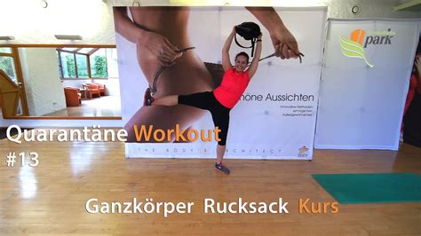 Quarantäne Workout mit Helen Workoutkurs mit Rucksack 13 YouTube