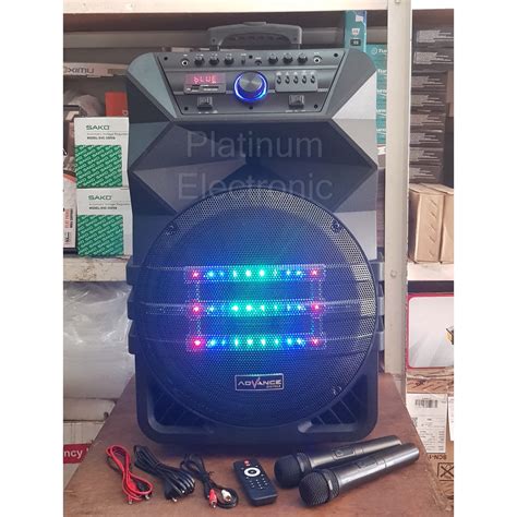 Jual Speaker Aktif 15 ADVANCE K1512 Portable 2 Mic Wireless Karaoke 15