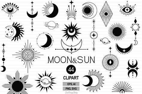 Black Leaf Studios Clipart Sun