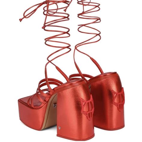 Naked Wolfe Josie Red Sandals Brand New Nakedwolfe Depop