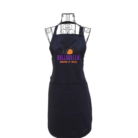 Funny Halloween Embroidered Full Length Apron for Women – Life Has Just ...