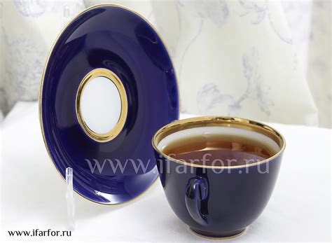 Чашка с блюдцем чайная Ночь Весенняя | Императорский фарфор ...