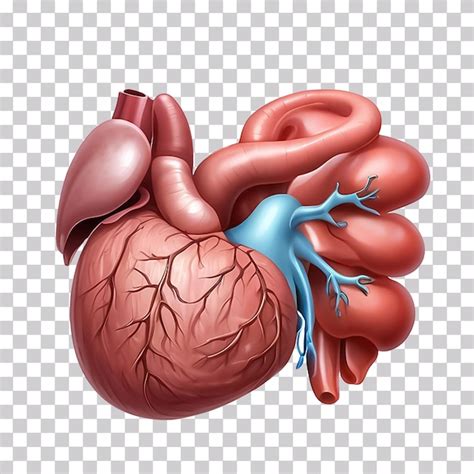 Premium Psd D Rendering Of A Realistic Human Heart Isolated On