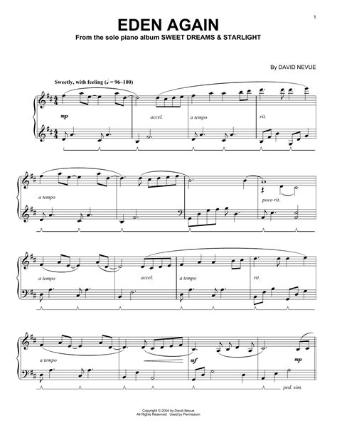 Eden Again By David Nevue Sheet Music For Piano Solo At Sheet Music Direct