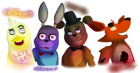 [FNAF] Chica, Bonny, Freddy, and Foxy. by xXThatEpicDrawerXx on DeviantArt