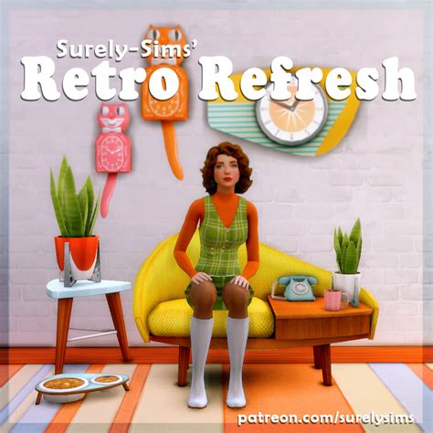 RETRO REFRESH - A Mini CC Set 🚀 — Surely-Sims