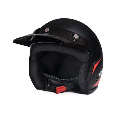 Capacete Aberto Taurus Wind Tecno Preto Fosco E Vermelho Shopee Brasil