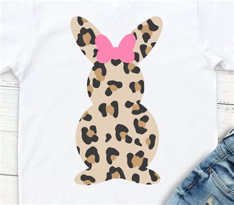 Easter Bunny Svg Leopard Print Bunny Svg Girl Bunny Bunny Etsy