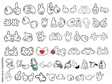 Mickey Hands Svg Bundle Cartoon Hands Svg Mickey And Minnie Hands Svg