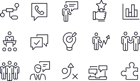 Business Consulting Icons Set Vector Design 6644589 Vector Art At Vecteezy