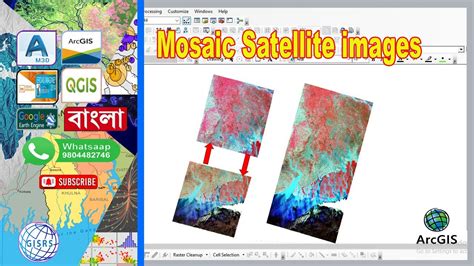 How To Mosaic Combine Merge Satellite Images Using Arcgis Mosaic Of