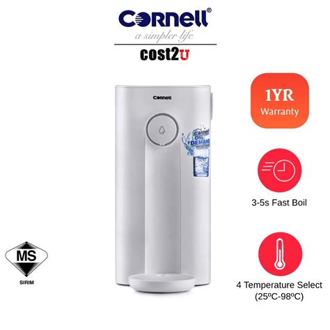 Cornell Instant Hot Water Dispenser Fast Boil CID EP1500X Boiler Thermo Pot Kettle Air Panas