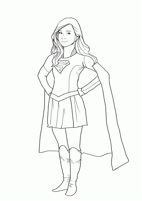 Supergirl Coloring Pages Coloring Home