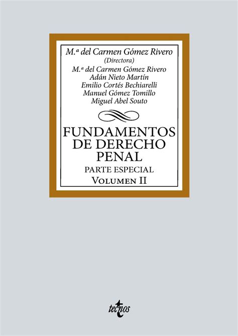 Libro Fundamentos De Derecho Penal Parte Especial 9788430986385