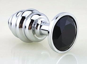 Plug Anal Espiral Con Diamante Negro SSHOP ONLINE PERU