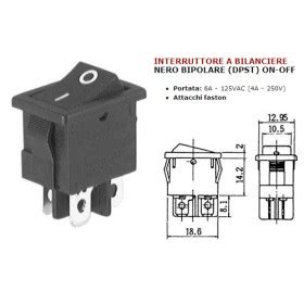 Interruttore Bipolare Bilanciere On Off A