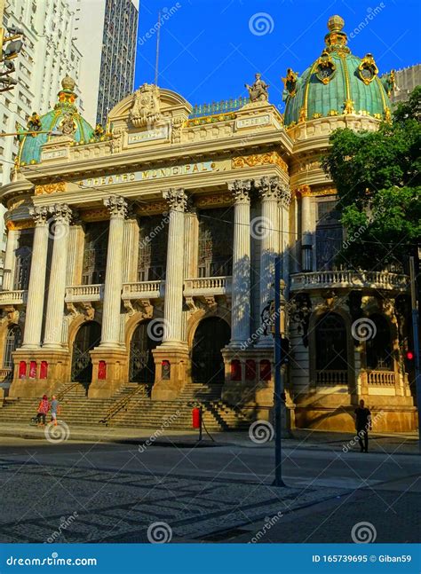 Brazil Municipal Theater Of Rio De Janeiro 库存图片 图片 包括有 门面 街市 165739695