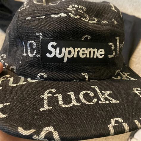 Supreme Fuck Denim Camp Cap Supreme Fuck Depop