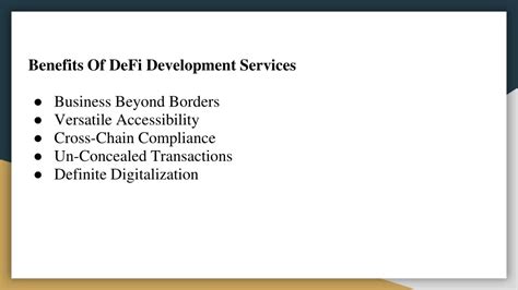 PPT DeFi Development Company 1 PowerPoint Presentation Free