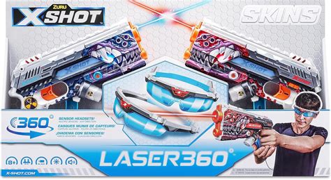 Zuru Pistol 2 Xshot Skins Laser 360 : Amazon.co.uk: Toys & Games