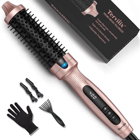 Terviiix Thermal Brush Inch Makes Volume Curls Ceramic Tourmaline Ionic Hot Brush Heated