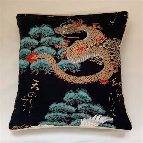 Chinese Dragon Cushion Cover Etsy Uk