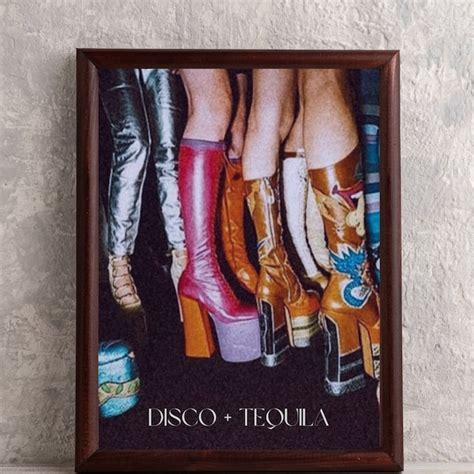 Disco And Tequila Poster Etsy