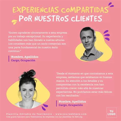 Plantillas Para Testimonios De Clientes Satisfechos