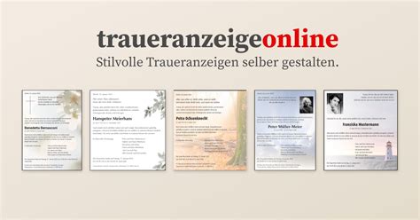 Traueranzeigen Portal Deutschland Seite