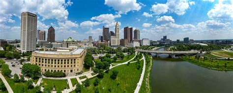 Downtown Columbus Ohio Aerial View COLUMBUS USA JUNE 09 2023