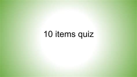 items quizpptx