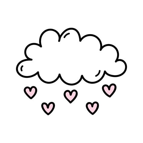 Art Cloud Raining Hearts