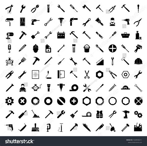 Tools Icons Set Stock Vector Royalty Free 1028936311 Shutterstock