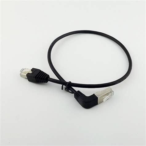 Adaptador de extensión de red Ethernet LAN Cable negro de 50cm 1