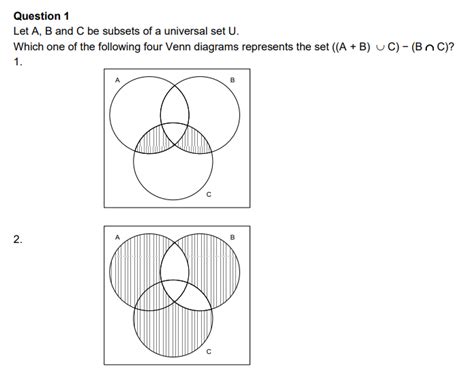 Answered Question Let A B And C Be Subsets Of A Univers